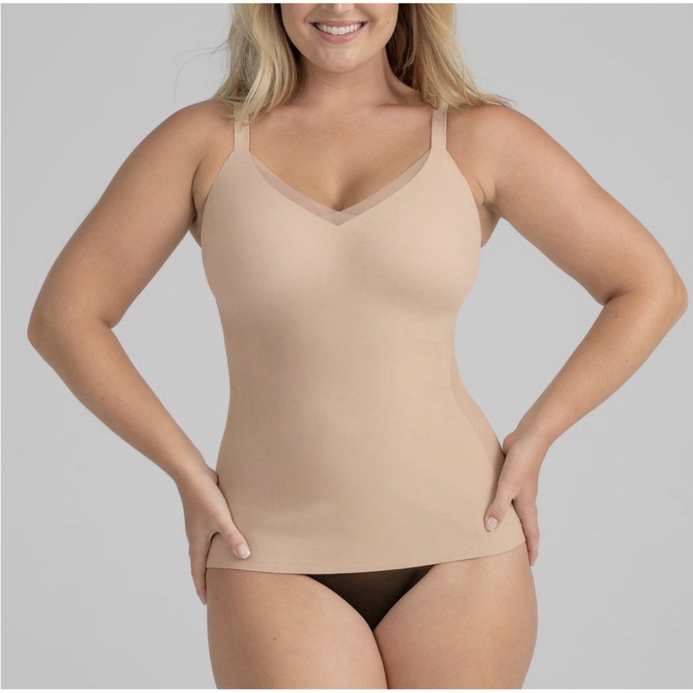 Honeylove CrossOver Cami Tank Beige - 2x Shaping Smoothing Compression